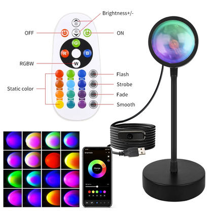 RadiantHue™ Smart LED Sunset Light – Perfect for Decor, Photos & Gifting